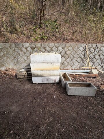 コンクリート製のブロックの回収前