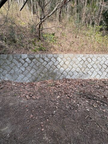 コンクリート製のブロックの回収後