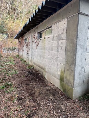 仮設トイレ回収後