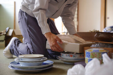 遺品整理作業の様子